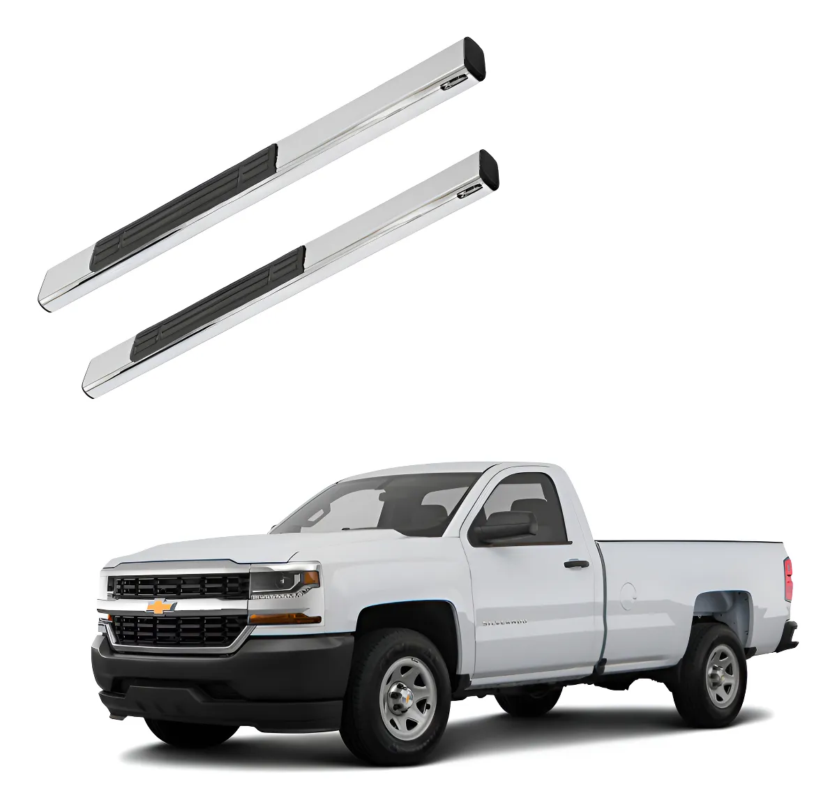 Estribos Recto Para Chevrolet Silverado 2007 - 2018 - Image 1