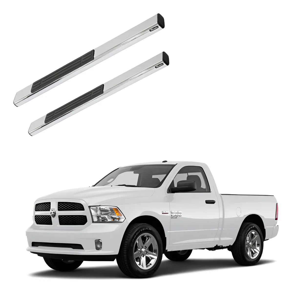 Estribos Recto Para Dodge Ram 1500/2500 2009 - 2022 - Image 1