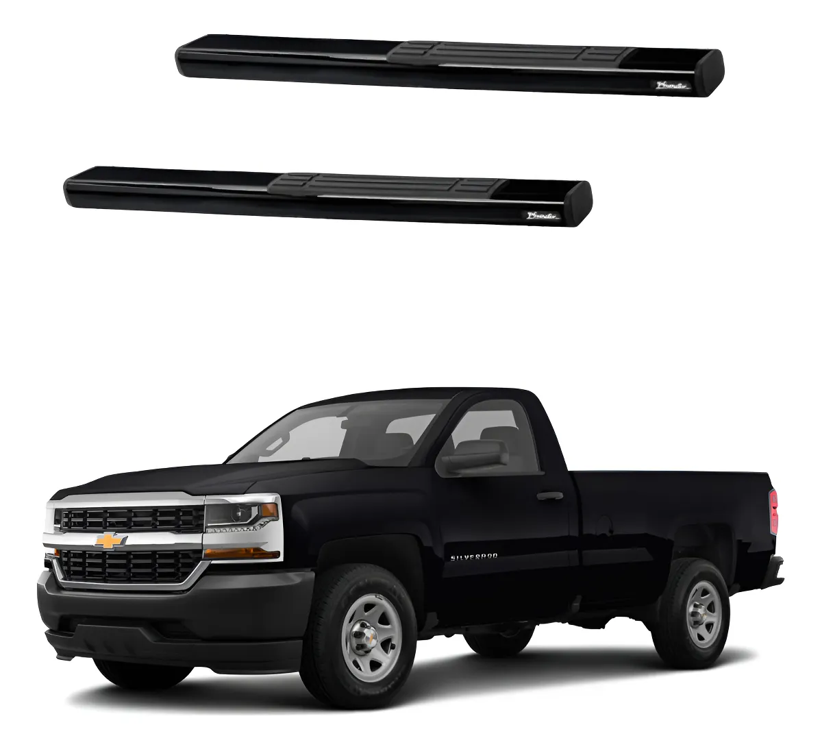 Estribos Recto Para Chevrolet Silverado 2007 - 2018 - Image 1