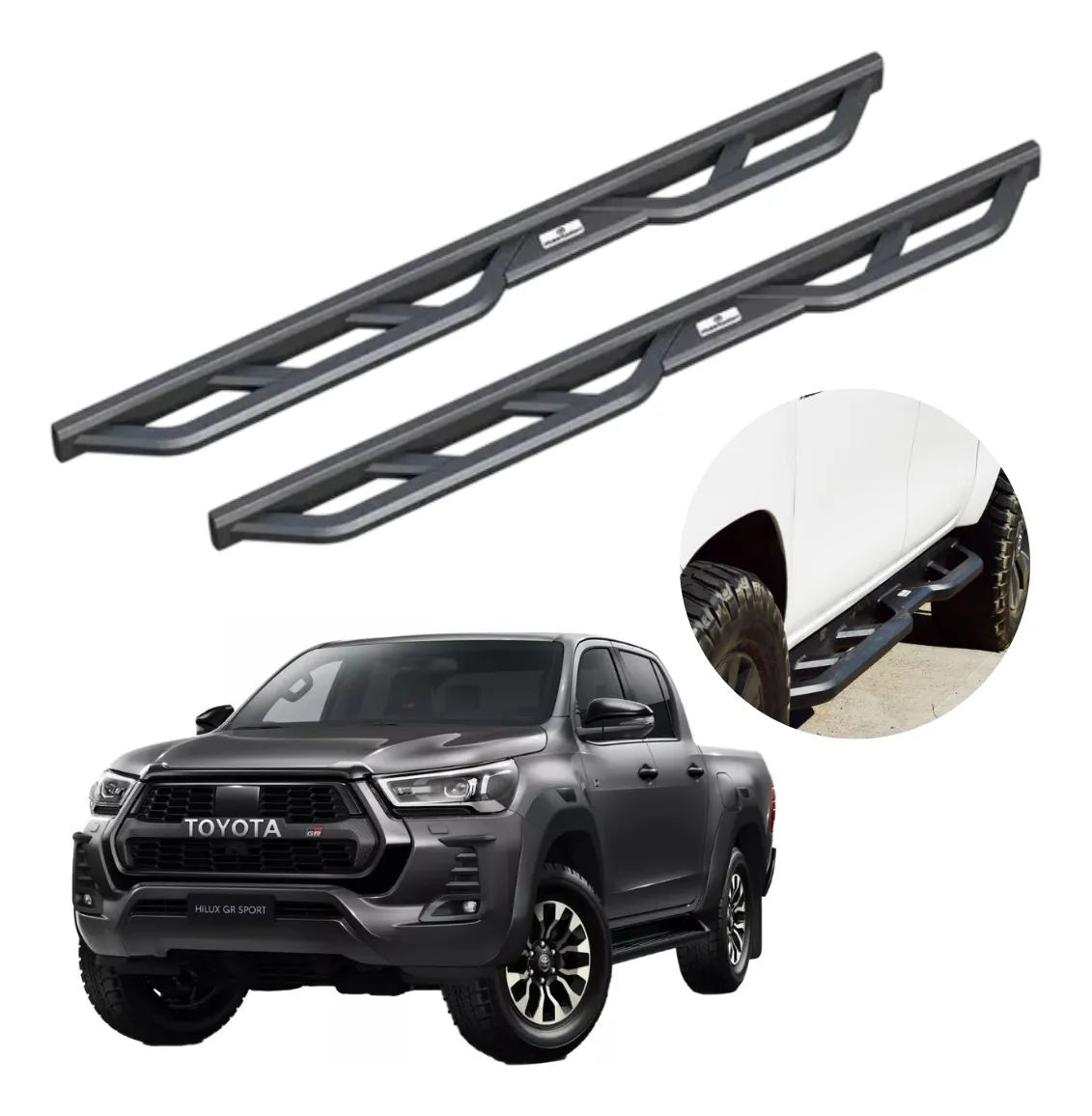 Estribos M5 Compatibles Con Toyota Hilux Del 2016 Al 2024 - Image 1