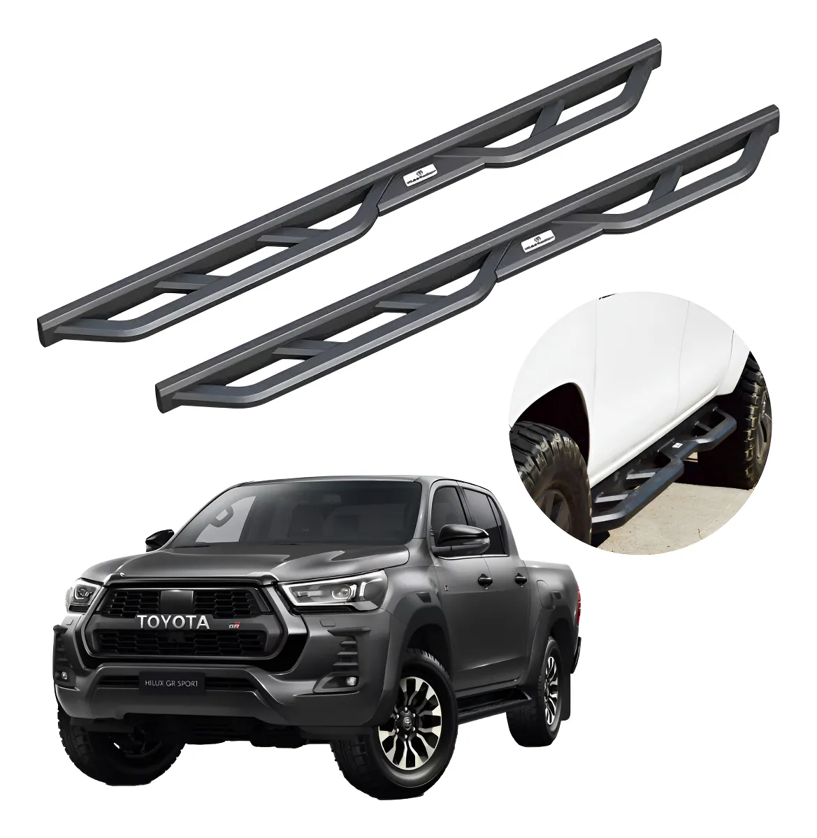 Estribos M5 Compatibles Con Toyota Hilux Del 2016 Al 2024 - Image 1