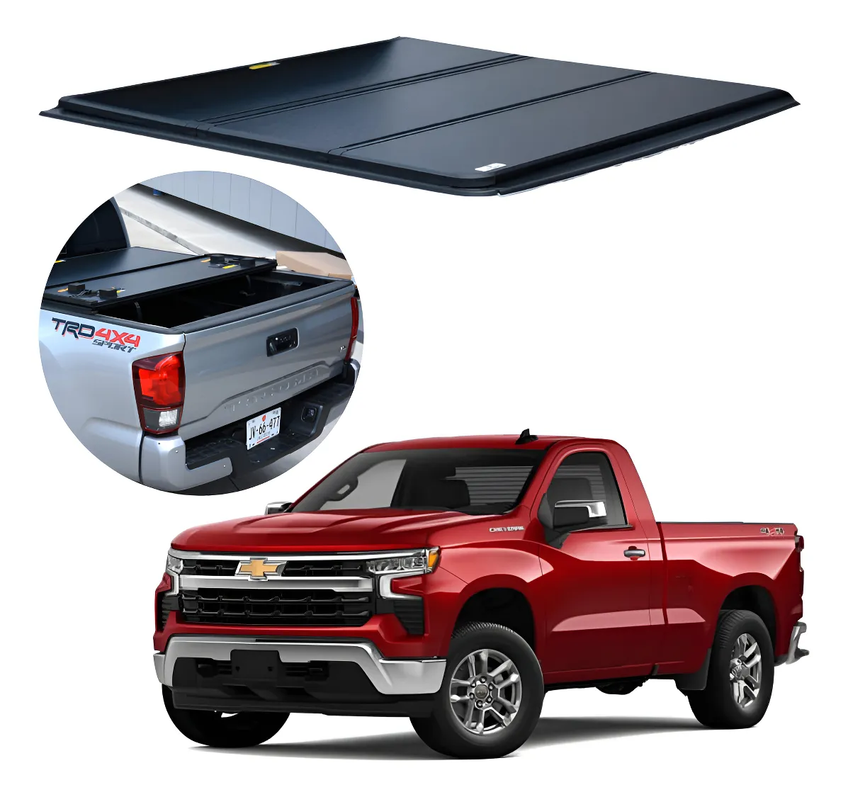 Tapa Cubre Batea Tri Fold Silverado 2019 - 2024 Cabina Sen - Image 1