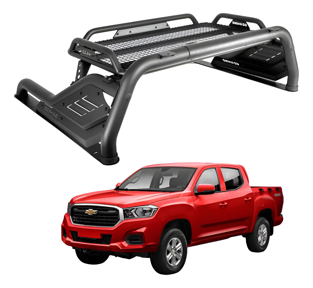 Roll Bar Cargo C/canastilla Chevrolet S10max 22/24 Go Rhino - Image 1