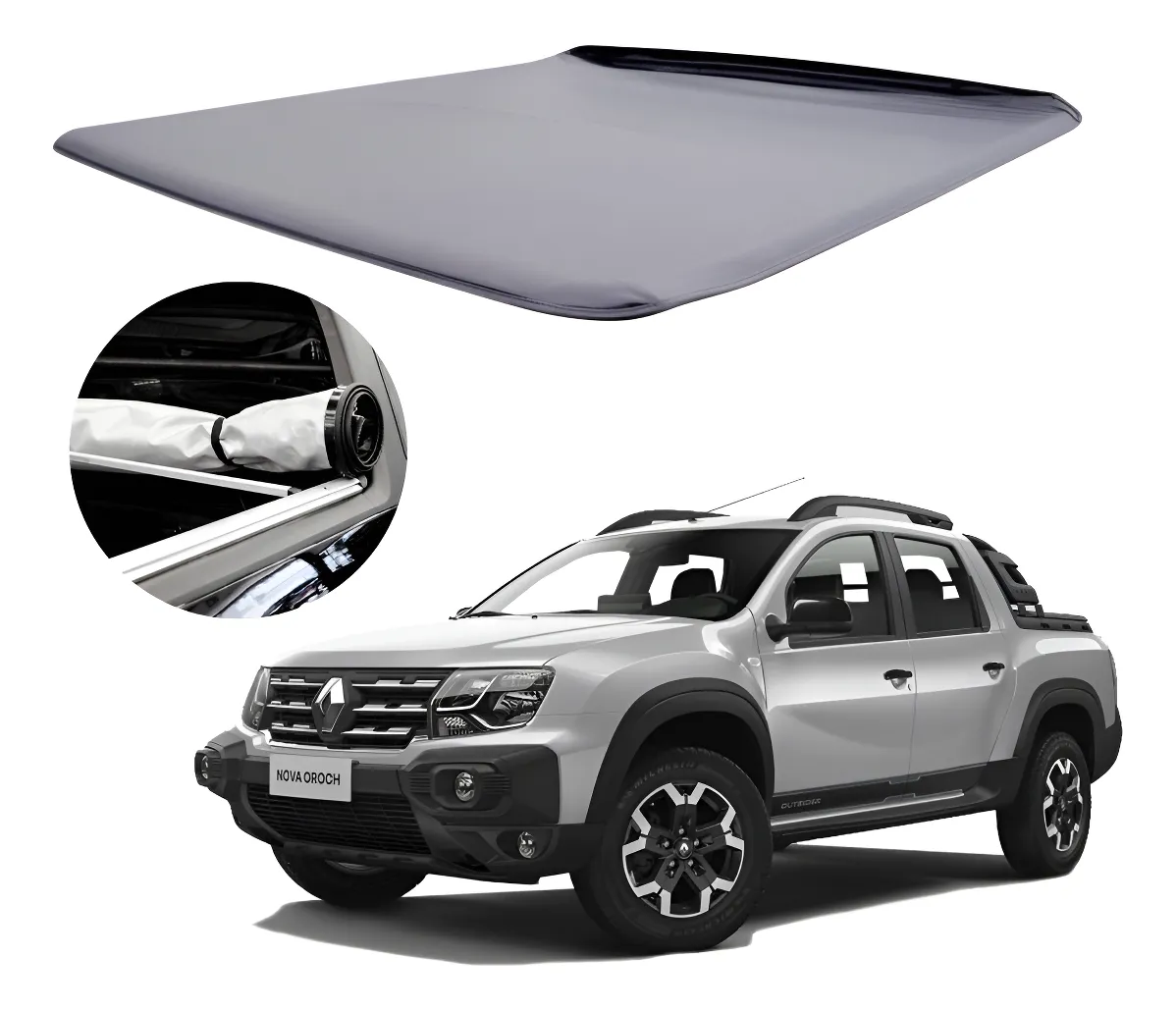 Tapa Cubre Batea Lona Roll Cover Renault Oroch 2021-2024 Dc - Image 1