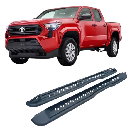 Estribos Negros Tipo Trd Toyota Tacoma 2015-2024 Doble Cab