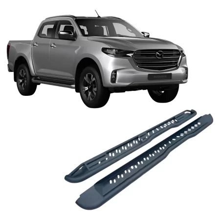 Estribos Negros Tipo Trd Mazda Bt50 2024 Doble Cabina