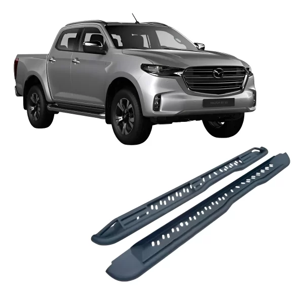 Estribos Negros Tipo Trd Mazda Bt50 2024 Doble Cabina