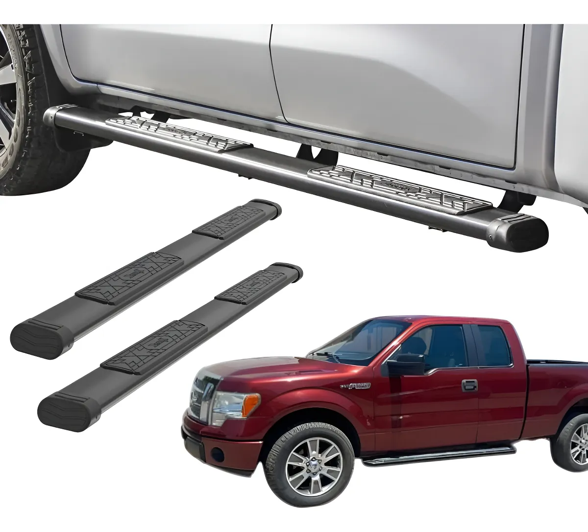 Estribos Bronx Para Ford Lobo Cabina Y Media 2004 - 2014 - Image 1