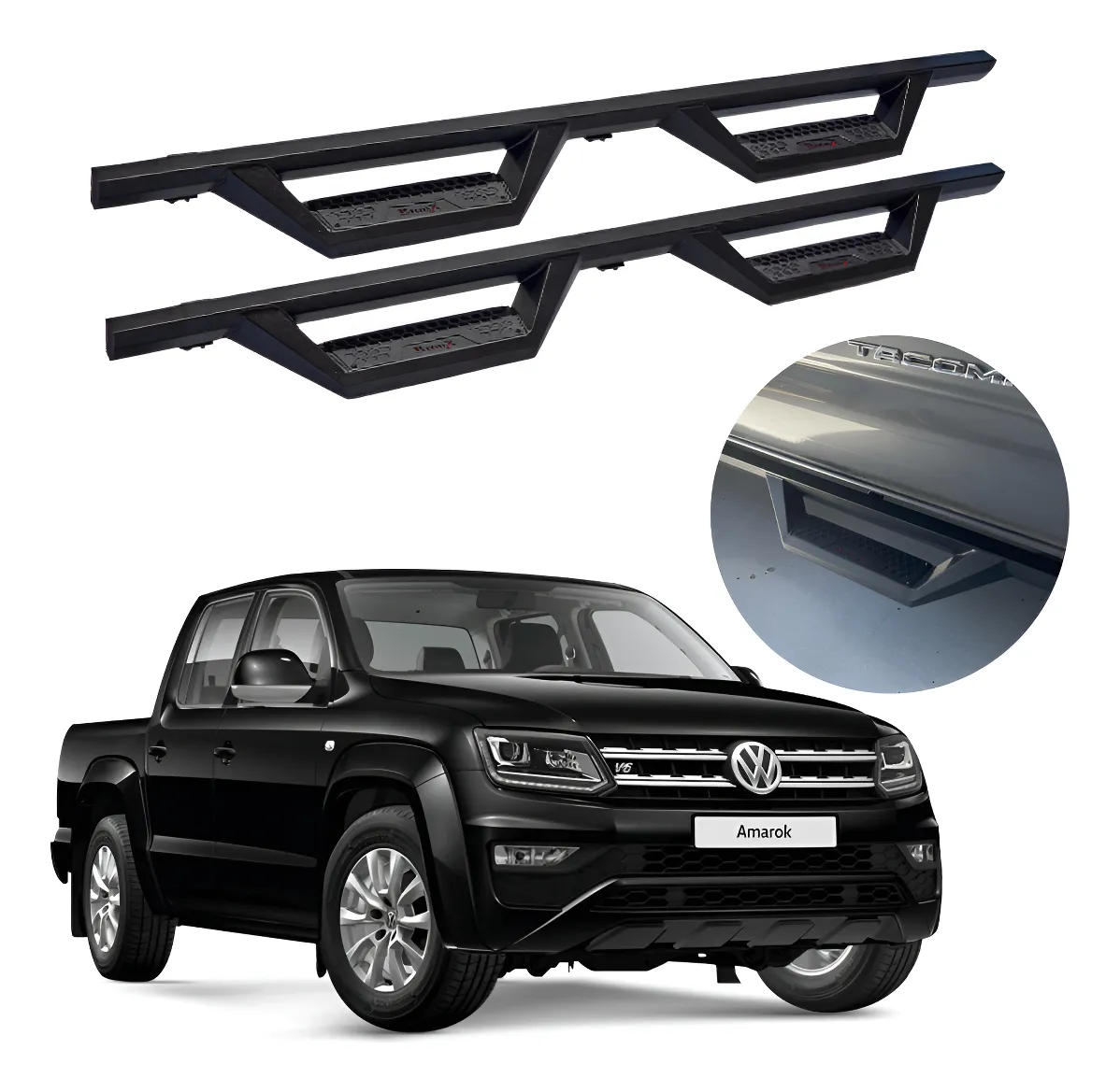 Estribos Bronx Doble Escalon Volkswagen Amarok 2010 - 2023 - Image 1