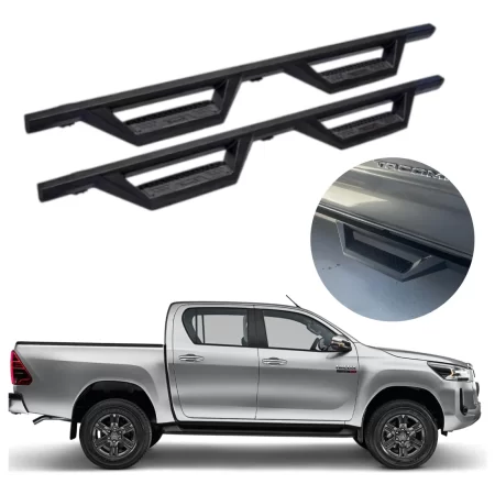 Estribos Bronx Doble Escalon Para Toyota Hilux 2015 - 2025