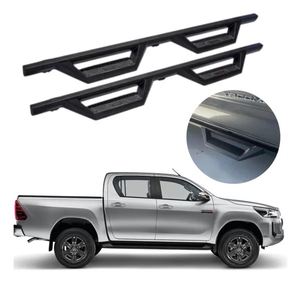 Estribos Bronx Doble Escalon Para Toyota Hilux 2015 - 2025