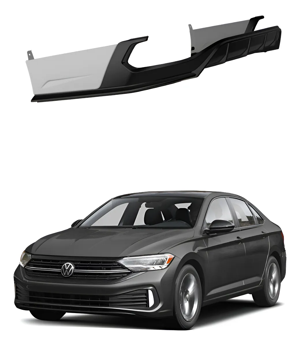 Spoiler Trasero Con Difusor Para Vw Jetta 2022 A 2025 - Image 1