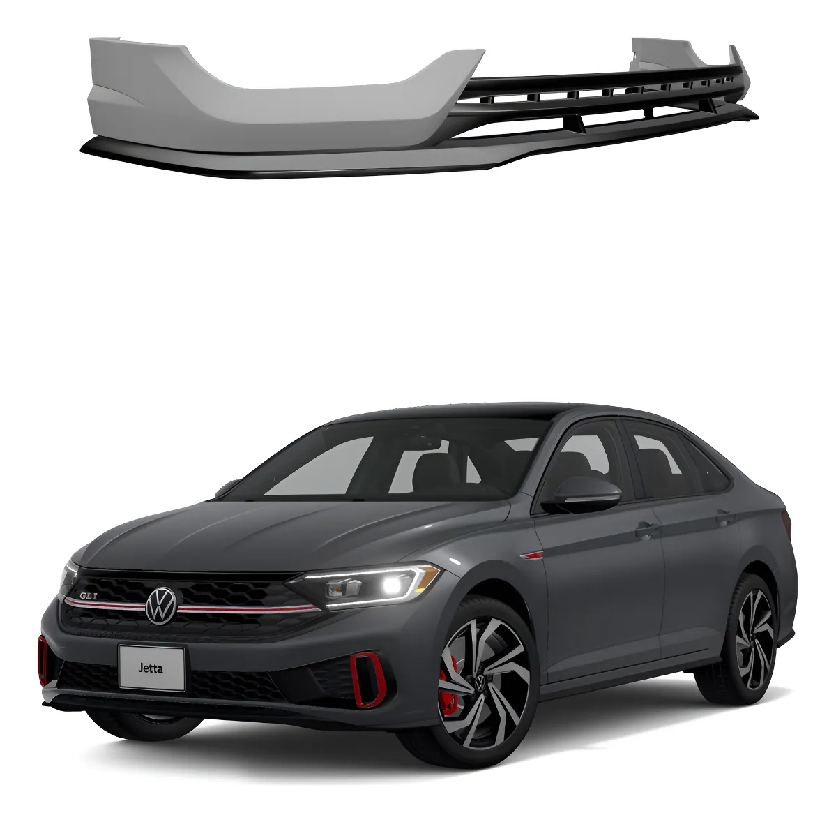 Spoiler Delantero Con Splitter Vw Jetta 2022 - 2024 - Image 1