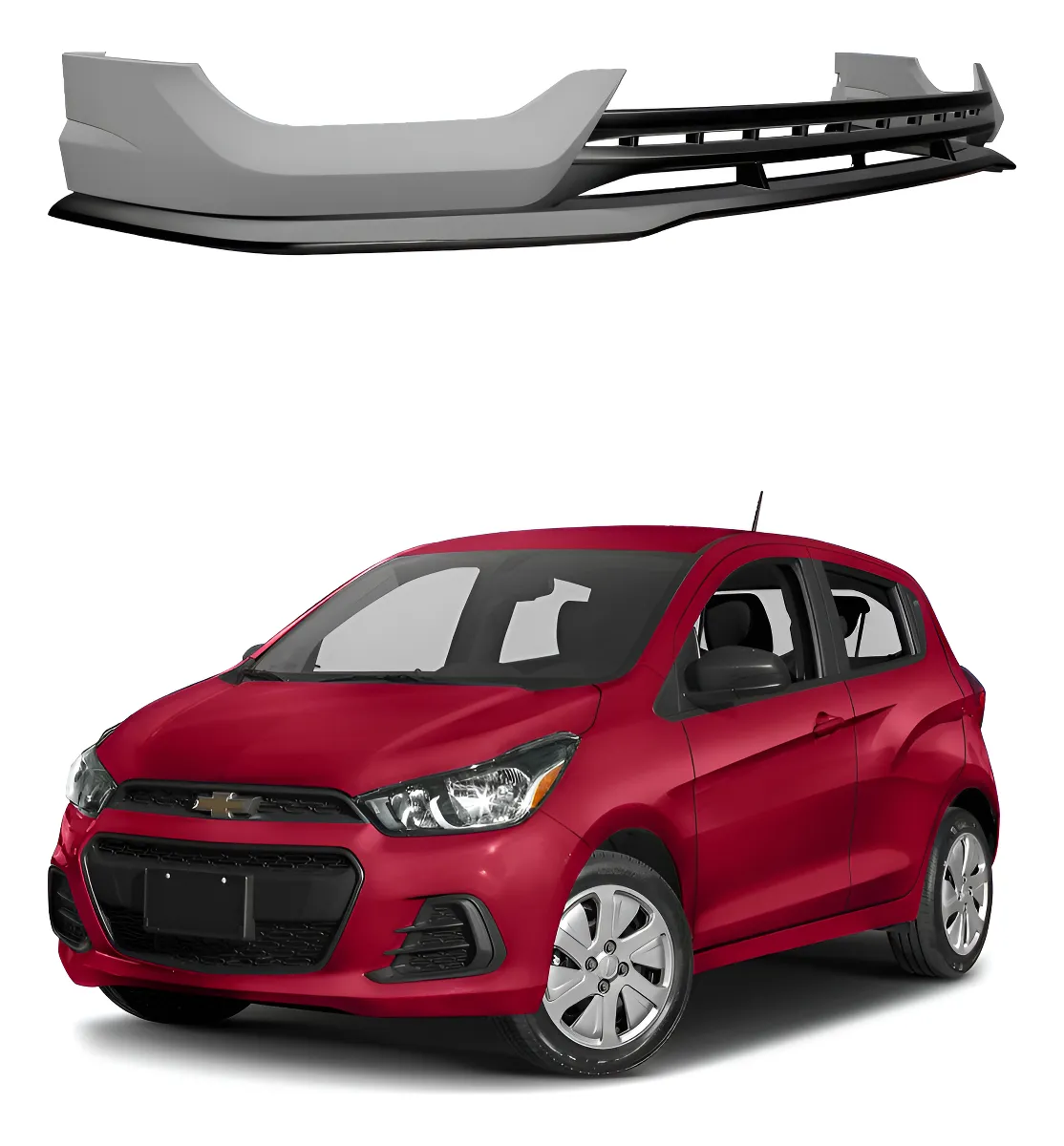 Spoiler Delantero Con Splitter Chevrolet Spark 2017 - 2018 - Image 1