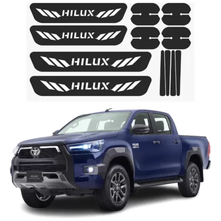 Kit Combo Proteccion Fibra De Carbono Para Hilux