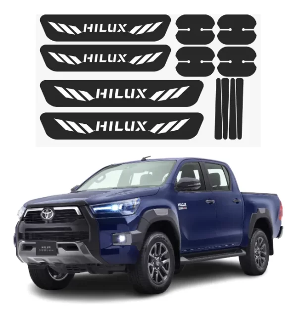 Kit Combo Proteccion Fibra De Carbono Para Hilux