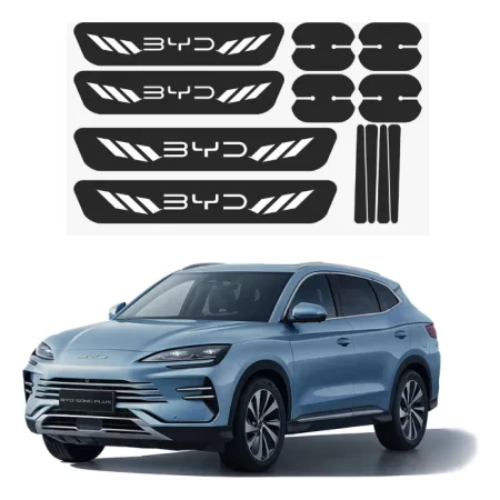 Kit Combo Proteccion Fibra De Carbono Para Byd