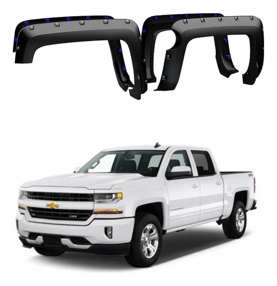 Juego De Cantoneras Caja Corta Chevrolet Silv 1500 2014-2018 - Image 1