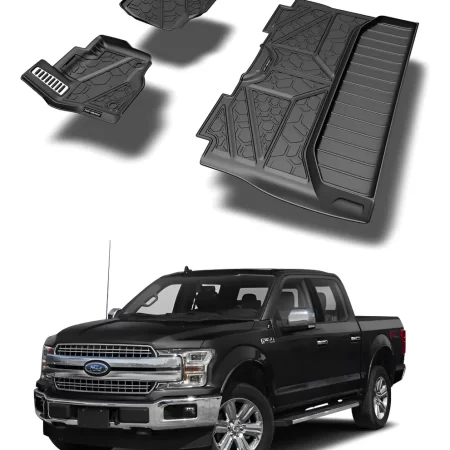 Juego De Tapetes Delantero Y Trasero Ford F-150 2015-2020