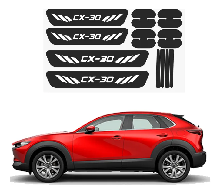 Kit Combo Proteccion Fibra De Carbono Para Mazda Cx-30 - Image 1