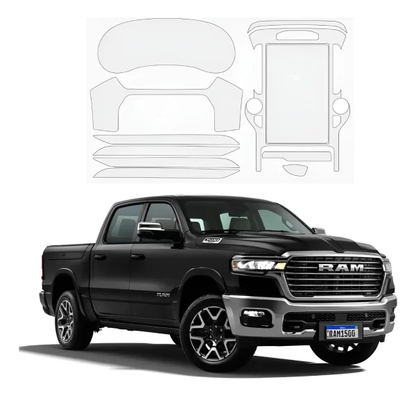 Protección Ppf Pantalla Y Clúster Para Ram Laramie 2025