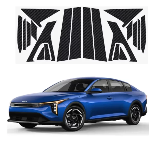 Proteccion Fibra De Carbono Postes Para Kia K4 2025