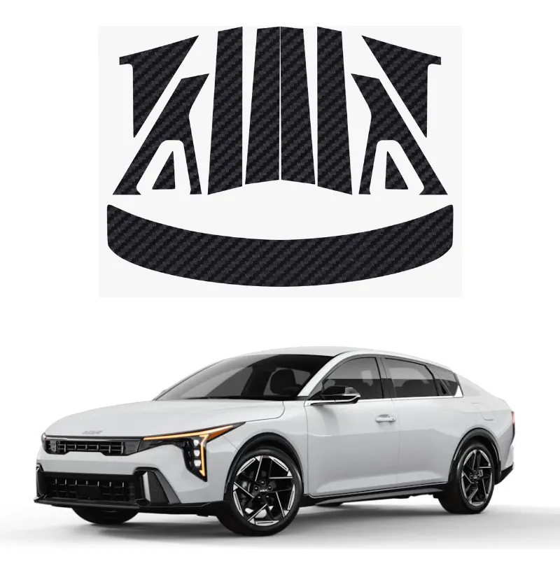 Proteccion Fibra De Carbono Postes Y Aleron Para Kia K4 2025 - Image 1