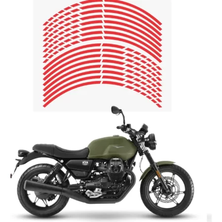 Sticker Reflejante Lineas Rojas Para Rines De Moto