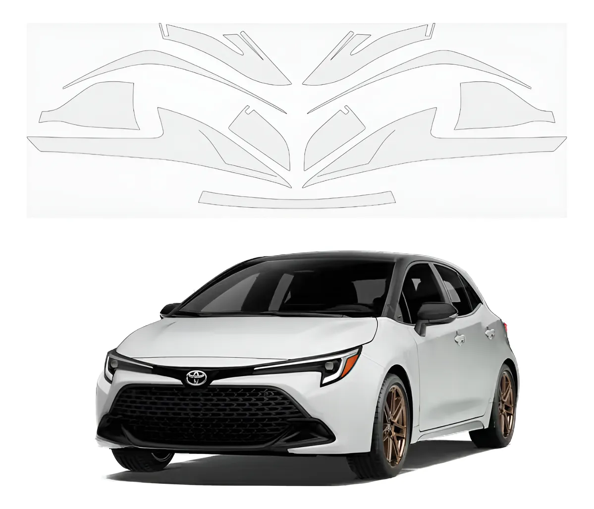 Protecciòn Ppf Conchas De Espejos Y Faros Corolla 2025 - Image 1