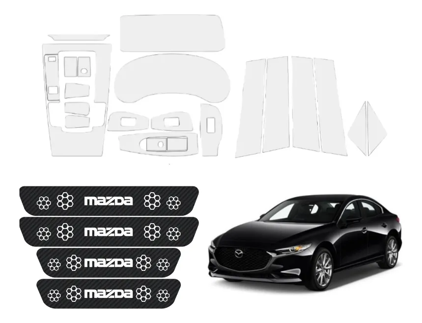Kit Car Ppf Y Fibra De Carbono Para Mazda 3 2025 Hb Y Sedan - Image 1