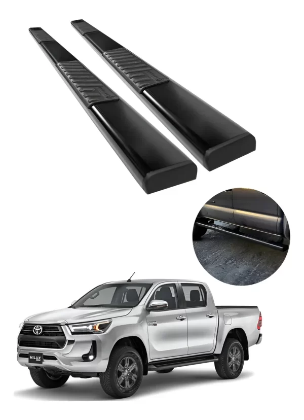 Estribos Serie 100 Toyota Hilux 2016 - 2025 Doble Cabina