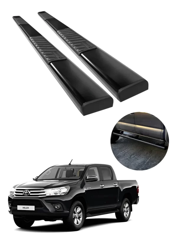Estribos Serie 100 P/ Toyota Hilux 2005 - 2015 Doble Cabina