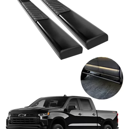 Estribos Serie 100 Negros P/ Chevrolet Cheyenne 2019 - 2025