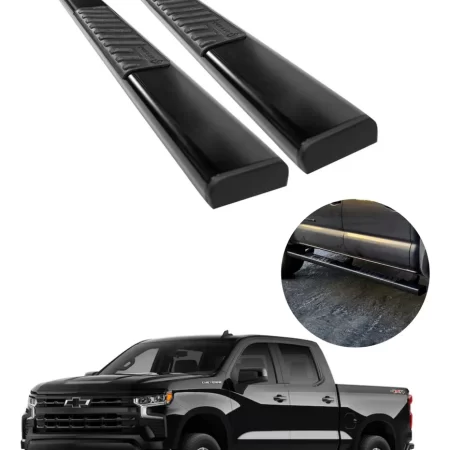 Estribos Serie 100 Negros P/ Chevrolet Cheyenne 2019 - 2025