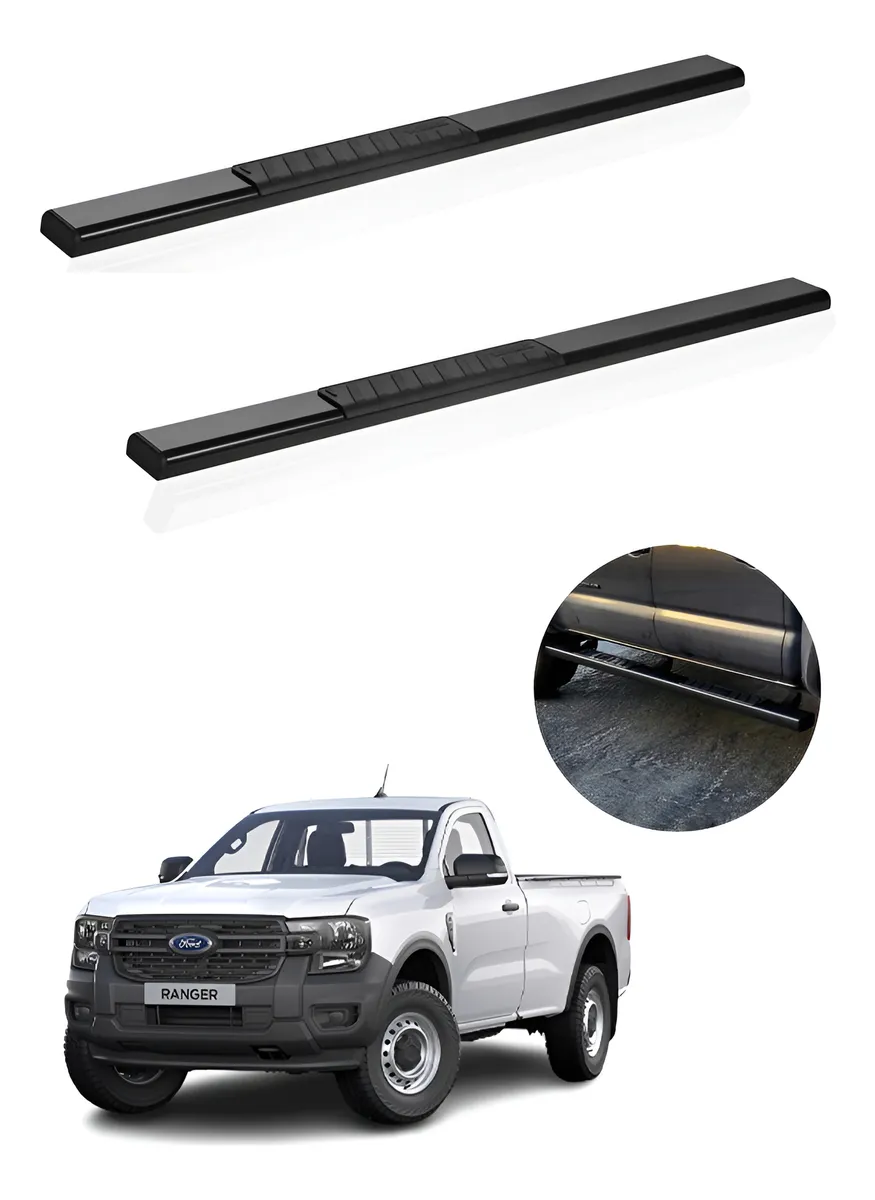 Estribos Serie 100 Negros Ford Ranger 2013 - 2022 Cabina Sen - Image 1