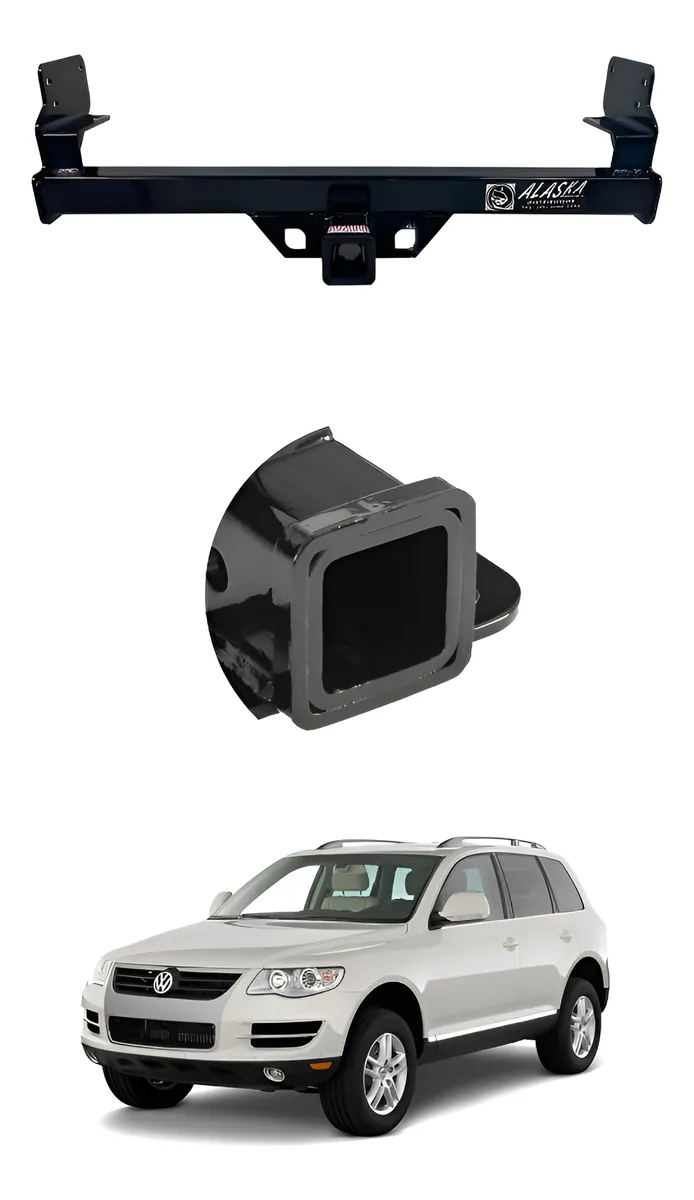 Tirón Jalón De Arrastre Vw Touareg  2004 - 2010 Negro Alaska - Image 1