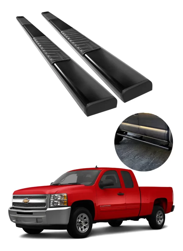 Estribos Serie 100 P/ Silverado Cabina Y Media 2007 - 2013