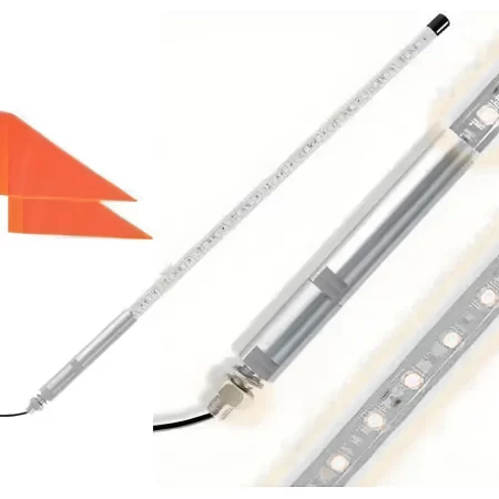 Antena C/luz Led Blanco Universal C/bandera 90cm 12vcc