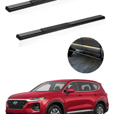Estribos Serie 100 Negros Para Hyundai Santa Fe 2017 - 2021