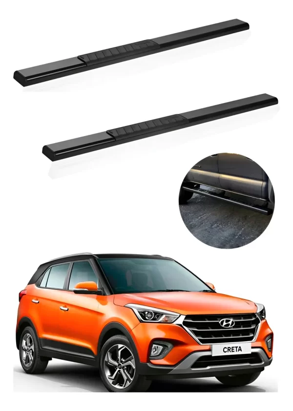 Estribos Serie 100 Negros Para Hyundai Creta 2017 - 2021