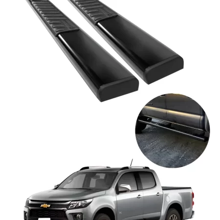 Estribos Serie 100 Negros Para Chevrolet S10 2016 - 2021