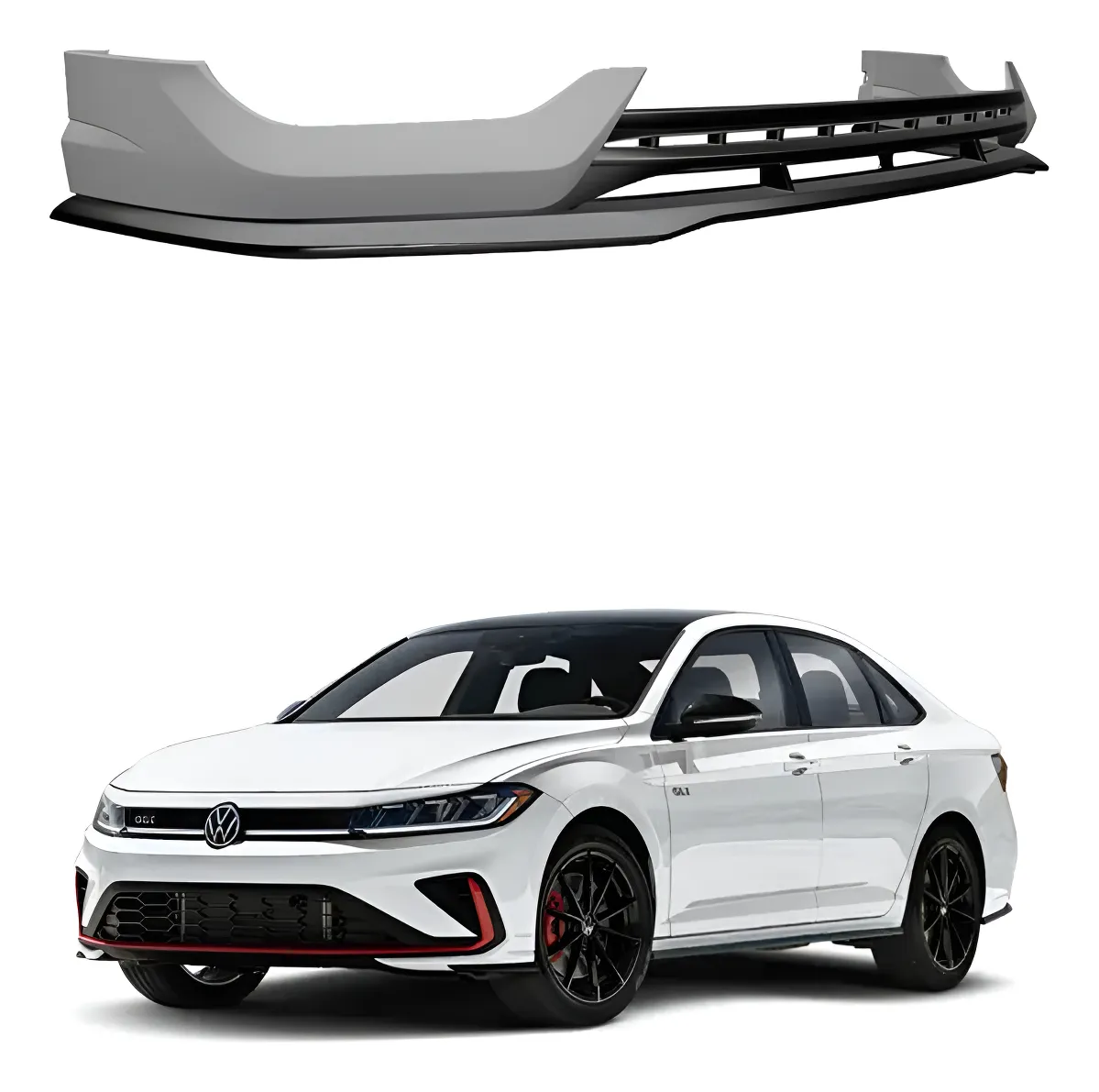Spoiler Delantero Con Splitter Vw Jetta 2022-2024 - Image 1