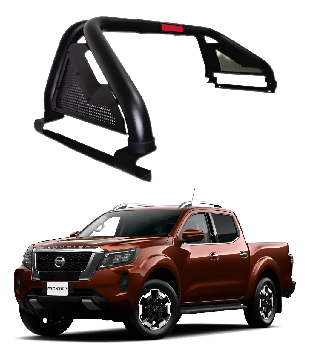 Roll Bar Rt C/ Luz Stop Para Nissan Frontier 2016-2025 - Image 1