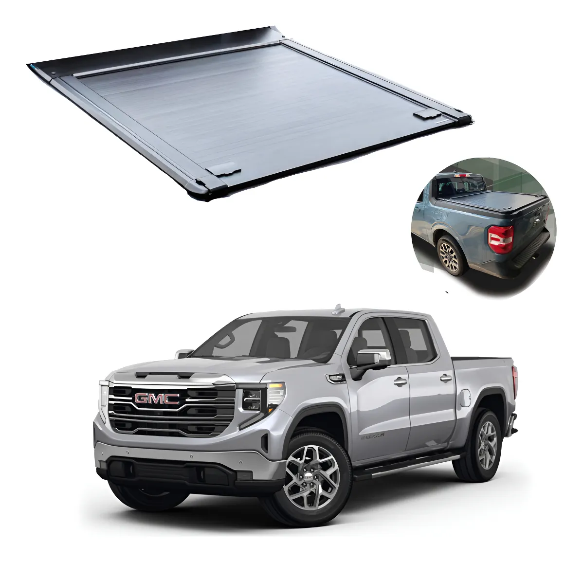 Tapa Cubre Batea Retractil Manual Gmc Sierra 2016 - 2025 - Image 1