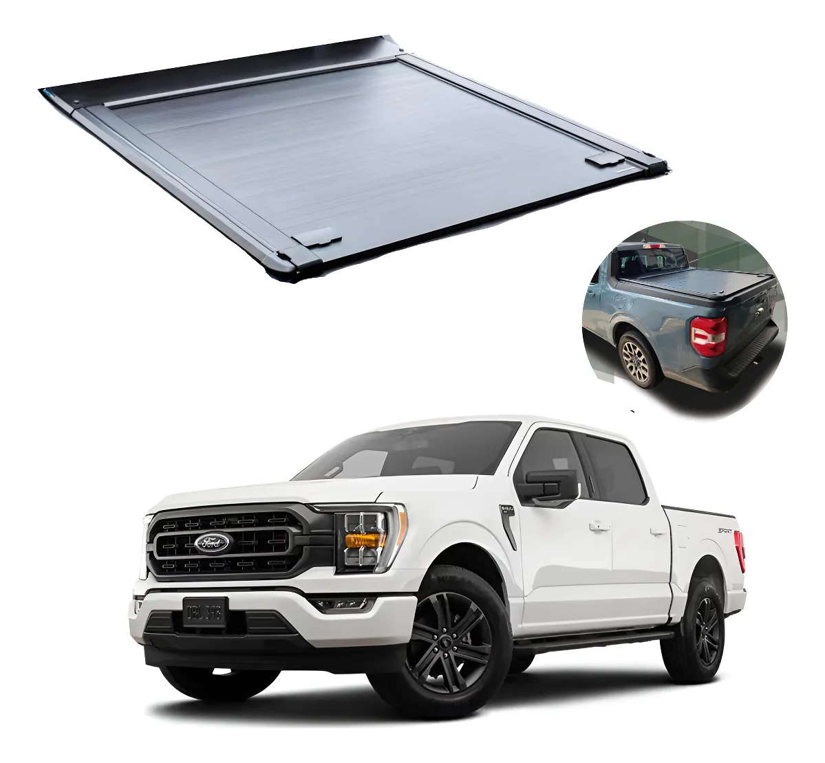 Tapa Cubrebatea Retractil Manual Ford F150 2016 - 2023 - Image 1