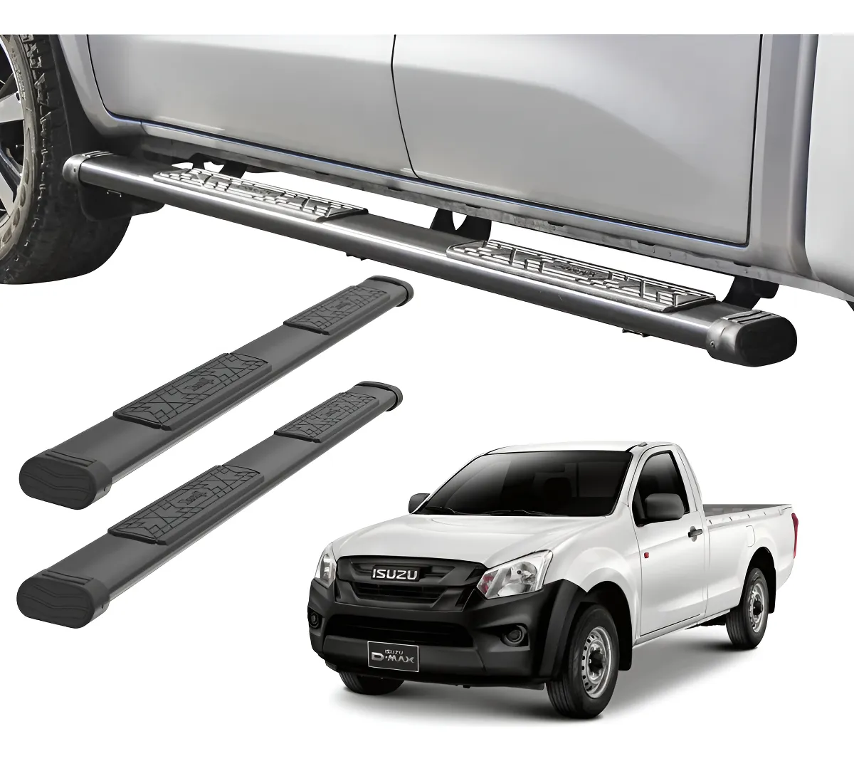 Estribos Bronx Para Nissan D-22 2009-2015 Cabina Sencilla - Image 1