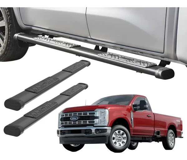 Estribos Bronx Para Ford Super Duty 2025 Cabina Sencilla Negro