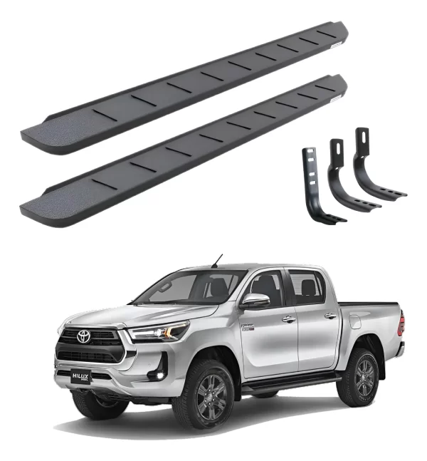 Estribos Rb10 80in Negro Text. Toyota Hilux 2016 - 2025