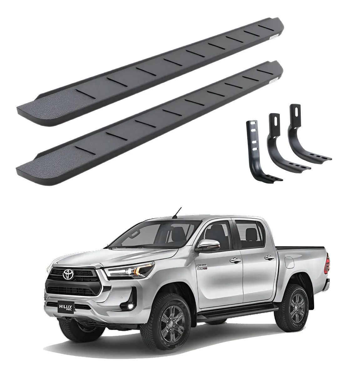 Estribos Rb10 80in Negro Text. Toyota Hilux 2016 - 2025 - Image 1