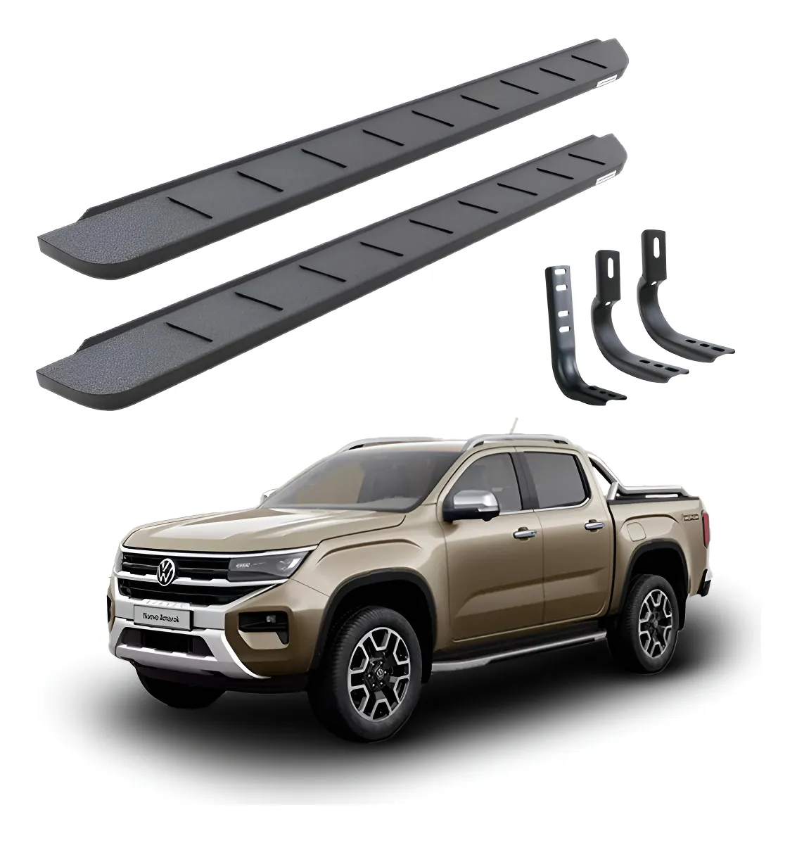 Estribos Rb10 80in Neg. Text. Vw Amarok 2016 - 2024 - Image 1